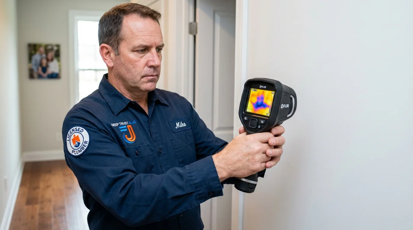 Thermal imaging leak detection by Johns Plumbing LLC in Eagle River